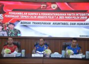 Pengambilan Sumpah dan Penandatanganan Pakta Integritas Penerimaan Terpadu Taruna/i Akpol, Bintara dan Tamtama Polri TA. 2025 Panda Polda Jabar
