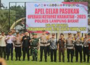 Sekretaris Daerah (Sekda) Lambar Apel Gelar Pasukan Operasi Ketupat Krakatau 2025