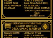Alokasikan Dana Desa, Pemdes Upang Makmur Bangun Jembatan Titian