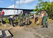 Kapolsek Kerambitan Pimpin Langsung Kegiatan Kebersihan Mapolsek Sambut HUT Bhayangkara Ke-79.