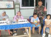 Babinsa Sukorejo Bersama Kader Posyandu dan Puskesmas Gelar Pemeriksaan Kesehatan Menyeluruh di Posyandu ILP 06