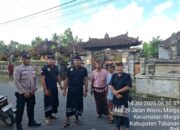 Bhabinkamtibmas Desa Marga Pengamanan Upacara Ngaben