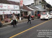 Polsek Baturiti Tingkatkan Keamanan Melalui Pelaksanaan Strong Point pagi