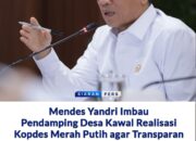 MENDES YANDRI IMBAU PENDAMPING DESA KAWAL REALISASI KOPDES MERAH PUTIH AGAR TRANSPARAN