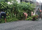 Wujudkan Lingkungan Sehat, Babinsa Bersama Warga Karangtengah Gotong Royong Bersihkan Jalan