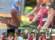 Jajaran Polres Lampung Selatan, Salurkan Beras SPHP Bulog, Warga Antusias Sambut Beras Murah