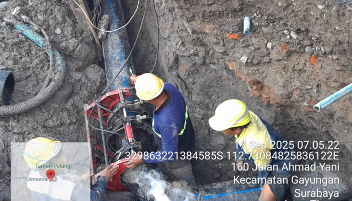 Gerak Cepat Perumda Air Minum Kota Surabaya Menangani Perbaikan Adanya Dampak Pembangunan Drainase