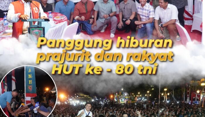Dandim 0418/Palembang Hadir dan ikut Meriahkan Panggung Hiburan Prajurit Dan Rakyat HUT TNI ke-80 di BKB Palembang 