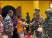 Satgas Yonif 763/SBA Pos Bori Berbagi Kebaikan Kepada Masyarakat