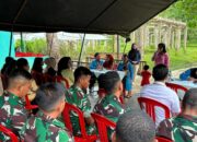 Satgas Yonif 763/SBA Bekerjasama dengan Persit Kartika Chandra Kirana Ranting 3 dan Puskesmas Teluk Bintuni Berikan Penyuluhan Kesehatan