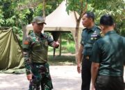 Kasdim Palembang Dampingi Aster Kasdam II/Sriwijaya Tinjau Kesiapan Persami di Majasdam II/ Sriwijaya