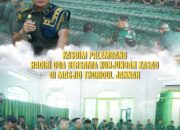 Kasdim Palembang Hadiri Doa Bersama Sambut Kunjungan Kasad di Masjid Thoriqul Jannah Sekojo