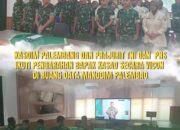 Kasdim Palembang Bersama Prajurit dan PNS Ikuti Pengarahan Kasad Secara Virtual di Makodim 0418/Palembang