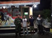 Sertu Rochani Patroli Malam Bersama Linmas Susuri Pos-pos Ronda
