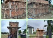 Progres Pembangunan Pos Jaga dan Rumah Jaga di Makodim 0418/Palembang Terus Berjalan
