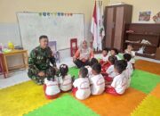Babinsa Sambangi PAUD Kartini Motivasi dan Semangati Belajar