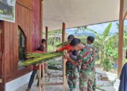 Pos Selal Satgas Yonif 751/VJS Bersama Warga Kalomdol Bangun Pondok Natal: Sambut Perayaan dengan Sukacita & Kebersamaan