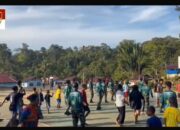 Satgas Kewilayahan Yonif 763/SBA Laksanakan Senam Bersama Masyarakat