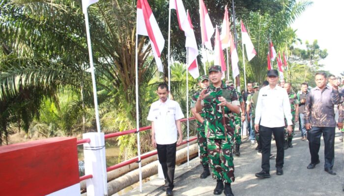 Tinjau Jembatan Armco di Langkat,Pangdam I/BB : TNI Hadir Mengatasi Kesulitan Rakyat