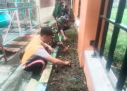 Peduli Kebersihan Lingkungan, Babinsa & Saberling Kerja Bakti Bersih Lingkungan