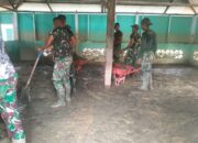 Percepat Pemulihan Dayah, Koramil 14/Tja dan Yon Zipur 6/SD Kalbar Turun Tangan