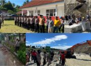 Polri-TNI Terus Lakukan Penanganan Banjir Donggala, Akses Jalan Mulai Dibuka dan Pembersihan Rumah Warga Digencarkan