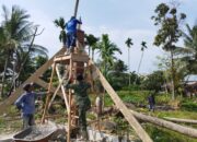 Babinsa Koramil 06/Samudera Pantau Perkembangan Pembangunan KDKMP di Desa Mesjid