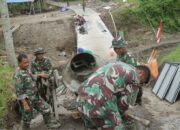 Sinergi Kodim 0808/Blitar Dan Warga, Bangun Jembatan Perintis Garuda Bendosewu Segera Rampung