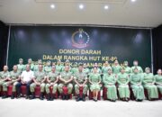 Peringati HUT ke-80 Persit KCK, Korem 031/WB Selenggarakan Bhakti Sosial Donor Darah