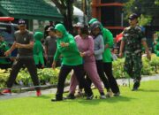 Peringati HUT Persit, Kodim Sragen Gelar Lomba Permainan Tradisional 