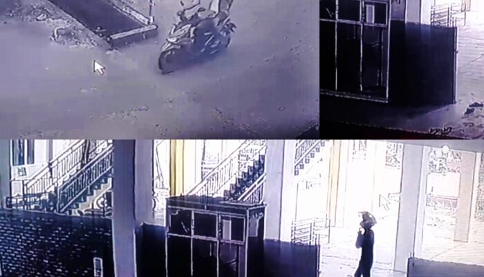Viral! Beredar CCTV Aksi Curanmor di Area Parkiran Masjid Besar Al Muhajirin Sidomulyo, Warga Mulai Resah