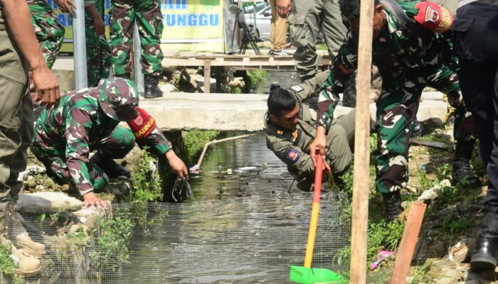 Aksi Skala Besar TNI, Polri dan Pemprov Sultra Ciptakan Lingkungan ASRI (Aman, Sehat, Resik dan Indah)