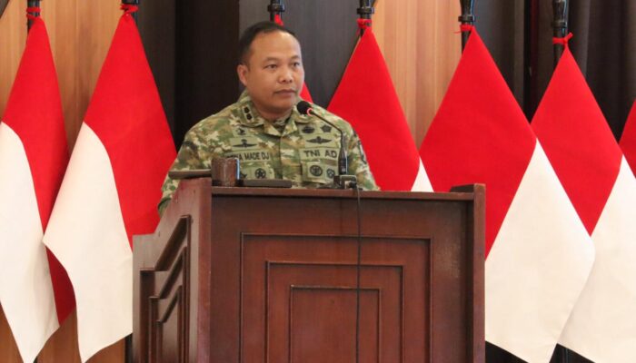 Dandim 1310 Bitung memaparkan Program Indonesia Asri dan Kesiapan MA Yon TP Makawidey Pada Rapim Tingkat Kodam XIII/Merdeka