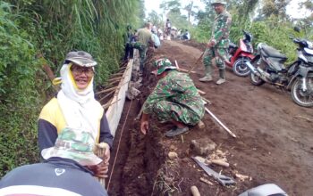 Gotong Royong Tanpa Batas, TMMD Kodim 0724/Boyolali Wujudkan Talud Penguat Infrastruktur Desa