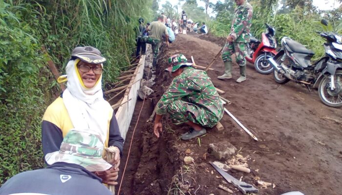 Gotong Royong Tanpa Batas, TMMD Kodim 0724/Boyolali Wujudkan Talud Penguat Infrastruktur Desa