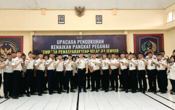 Kalapas Jember Resmikan Kenaikan Pangkat,Dorong Kinerja yang Lebih Profesional dan Berintegritas