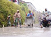 Pengecoran Rabat Jalan TMMD Ke 127 Kodim 0808/Blitar Tunjukkan Progres Signifikan di Desa Krisik
