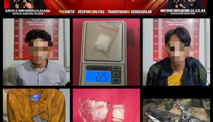 Dua Kurir Sabu Ditangkap Persis di Depan Markas Polisi