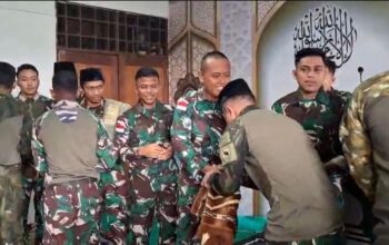 Satgas Pamtas Kewilayahan RI-PNG Yonif 763/SBA Laksanakan Sholat Idul Fitri 1447 H Bersama Masyarakat 