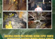 Kebakaran di Siring Agung, Warga dan Babinsa Kodim Palembang Sigap di Tengah Kobaran Api