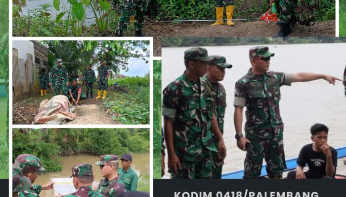 Kasdim Palembang Survey Tiga Lokasi Rencana Pembangunan Jembatan Beton di Gandus