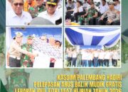 Kasdim 0418/Palembang Hadiri Pelepasan Arus Balik Mudik Gratis di Terminal Alang-Alang Lebar