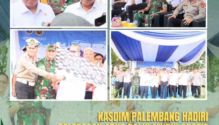 Kasdim 0418/Palembang Hadiri Pelepasan Arus Balik Mudik Gratis di Terminal Alang-Alang Lebar
