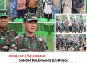 Dandim 0418/Palembang Dampingi Pangdam II/Sriwijaya Ground Breaking Jembatan Beton Tahap IV