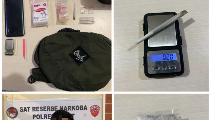 Satresnarkoba Polres Lahat Amankan Pengedar Narkotika di Kontrakan, Pemasok Berinisial T Diburu