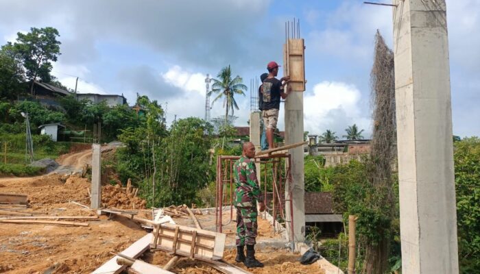 Babinsa Karangtengah Turun Tangan Percepat Pembangunan KDKMP