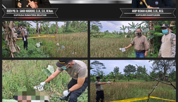 Polsek Banyuasin I Tangani Penemuan Jenazah Tak Dikenal, VER Dilakukan di RS Bhayangkara