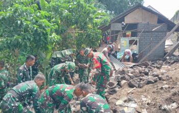 Aksi Sigap Gerak Cepat Bantu Warga, Kodim 1310/Bitung Beri Pertolongan Korban Bencana Gempa