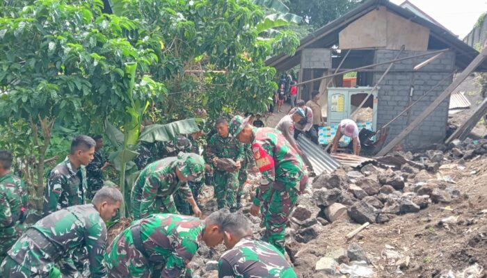 Aksi Sigap Gerak Cepat Bantu Warga, Kodim 1310/Bitung Beri Pertolongan Korban Bencana Gempa
