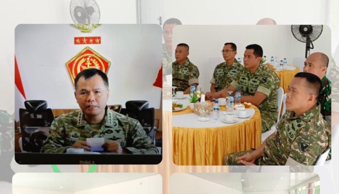 Dandim 0418/Palembang Ikuti Vicon Percepatan Pembangunan KDKMP Bersama Wapanglima TNI